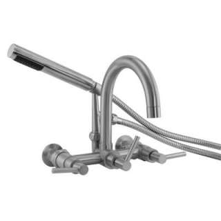   Metal Lever3 Handle Claw Foot Tub Faucet with Handshower in Chrome