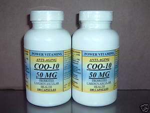 COQ 10 Q 10 COQ10 CO Q10 Coenzyme 50MG   200 CAPSULES.  