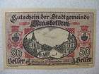 Austrian NotgeldWachauer20 & 50 Heller 1920 #1122 I  