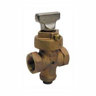 Mueller Global 1 in. Brass Threaded Ground Key Stop and Drain Valve 