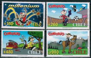 Chile 2000 #1978/81 Condorito Cartoon Serie  