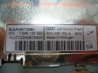 Audi A4 8E B7 CD Radio Blaupunkt 8E0035152Q  