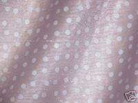 White Dots Sheer Pink Organza Fabric 2.38Yd x 60 Width  