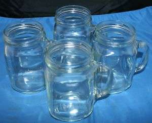 Glassware Drinking Glasses Handled Canning Jar Mugs 4  