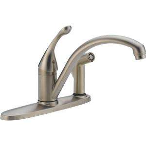   Sprayer Kitchen Faucet in Stainless Steel 340 SS DST 