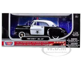 1950 CHEVROLET BEL AIR POLICE 124 DIECAST CAR MODEL BY MOTORMAX 76931 