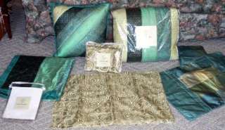 The 2 different sets of coordinated QUEEN Pillow Shams are made of 