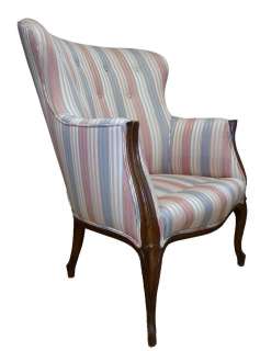 WING CHAIR Classic English Library with GREAT Lines HOLLYWOOD REGENCY 