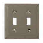 Amerelle 2 Gang Double Toggle Steps Wall Plate