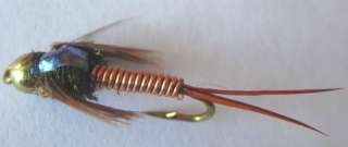 12 BEAD HEAD COPPER JOHN (trout flies, nymphs)  