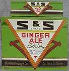 1930‘s~Soda Label~S & S Ginger Ale~Imperial Beverage Oakland, CA