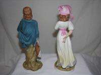 Lefton China Vintage Pinkie And Blue Boy Handpainted Two Pieces 
