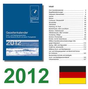 BSH Gezeitenkalender 2012, Tidenkalender 2012 ***NEU*** 9783869872117 