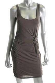 Velvet NEW Gray Versatile Dress Stretch Knot Front S  