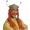 Wikingerhelm Helm mit Haar Wikinger Kostüm Fasching Karneval  
