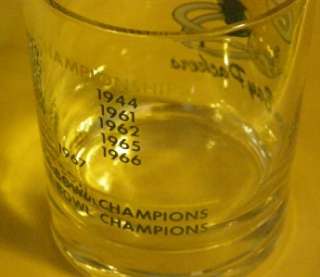 VINTAGE GREEN BAY PACKERS CHAMPIONSHIP YEARS GLASS  