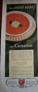 Carnation Milk Velvet TOMATO SOUP Recipe Ad  