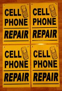 CELL PHONE REPAIR Coroplast SIGNS w/Grommets 12x18  