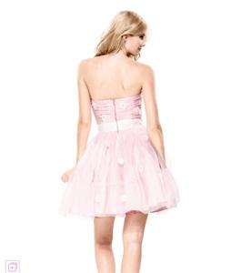NWT AUTH Betsey Johnson Flower w Organza Cocktail Prom Evening Dress 