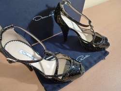 Oscar De La Renta Black Heels Shoes New Sz 6/36 $755  
