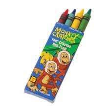 12 Monkey Crayons Party Favors for the Loot Bags  