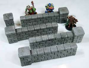 Brick Walls Set   Grey (4) Wargaming Wargame Terrain  