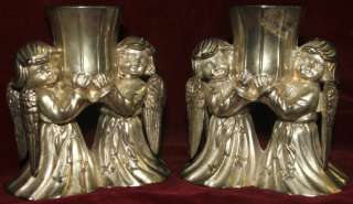 International Silver Co Cherub Angels Candle Holders  