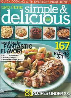 TASTE OF HOME SIMPLE AND DELICIOUS MAGAZINE RECIPES  