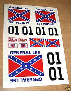 RC General Lee stickers decals 1/18 losi mini xray hpi  