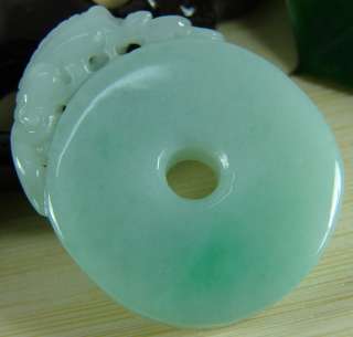   Natural Grade A Jade Jadeite Pendant Pixiu Circle Donut P 287 2  