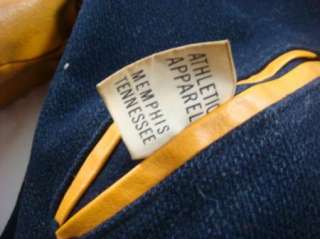   Yellow Gold Blue Varsity Letterman Naugalite Jacket Size 44  
