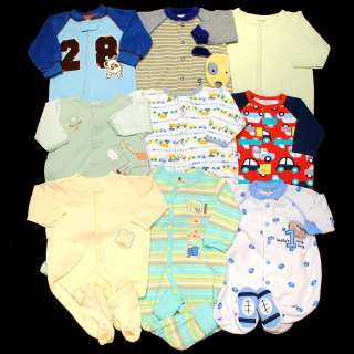 BABY BOY CLOTHES LOT SLEEPER PAJAMAS PJS CALVIN 3 MONTHS 3 6 MONTHS 6 