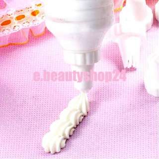 Piston Injector Pastry Cake Decoration Tool With 8 Tips  