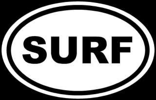SURF Sticker Water Sports Vinyl Car Window Decal Laptop  