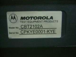 Motorola Test Equipment CBT2102A Communications System Analyzer 1700 