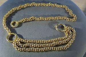   YELLOW GOLD TONE PALOMA PICASSO MULTI CHAIN WOVEN LINK BOLD BELT