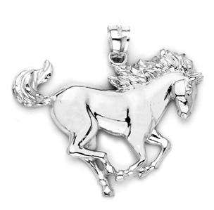 New .925 Sterling Silver Horse Pendant. Measures approx 1.3/8 top to 