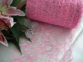 Sisal Tischband Tischläufer rosa lila flieder hellblau  