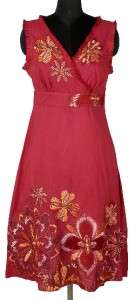   Floreat Anthropologie Floral Embroidered Lace Cotton Dress Medium M 6