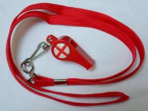 Acme Thunderer Red England Whistle with lanyard  