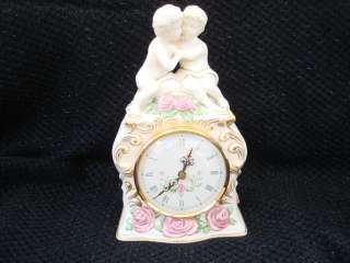 Franklin Mint The First Embrace Porcelaine Mantle Clock  