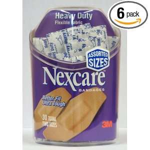 Nexcare 3M Heavy Duty Flexible Fabric Bandages, Two Sizes, 30 Count 