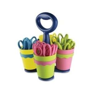  Westcott Kids Scissors with Caddy  Assorted Colors 