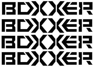boxxer decal sticker 19 cm wide approximately colour black there is no 