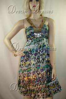 BNWT Coast Luxe multi print silk sequin dress sz 10  