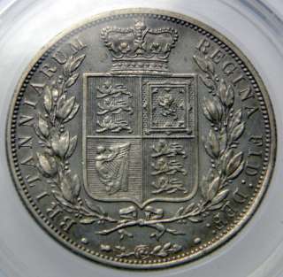 Queen Victoria Half Crown graded EF 65 by CGS using their very strict 