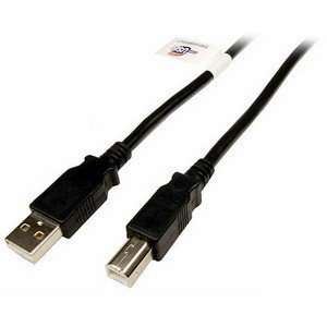  Cables Unlimited USB Cable. USB 2.0 A TO B BLACK CABLE 3 