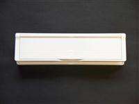 UPVC DOOR LETTERBOX 12 INCH WHITE/WHITE FRAME  