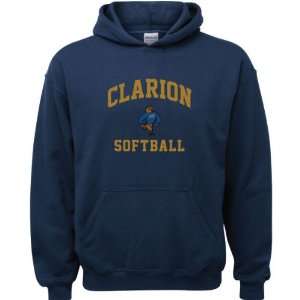 Clarion Golden Eagles Navy Youth Softball Arch Hooded 