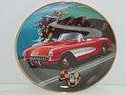 1957 Red Chevrolet Corvette Collector Plate Franklin Mi